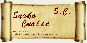 Savko Cmolić vizit kartica